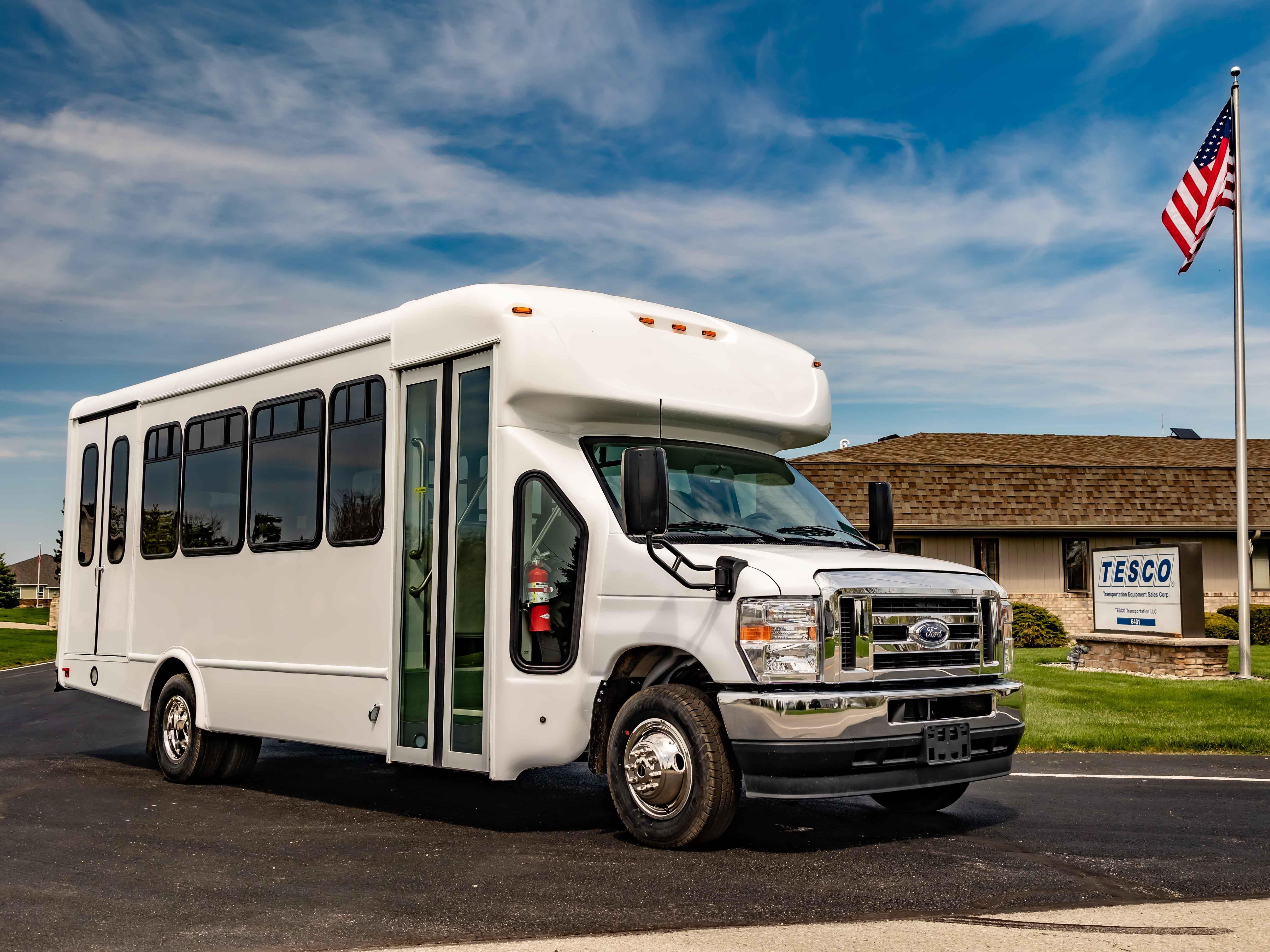 2 Bus Plus 2024 StarTrans Senator II Ford 16 Passenger and 2 Wheelchair Shuttle ...